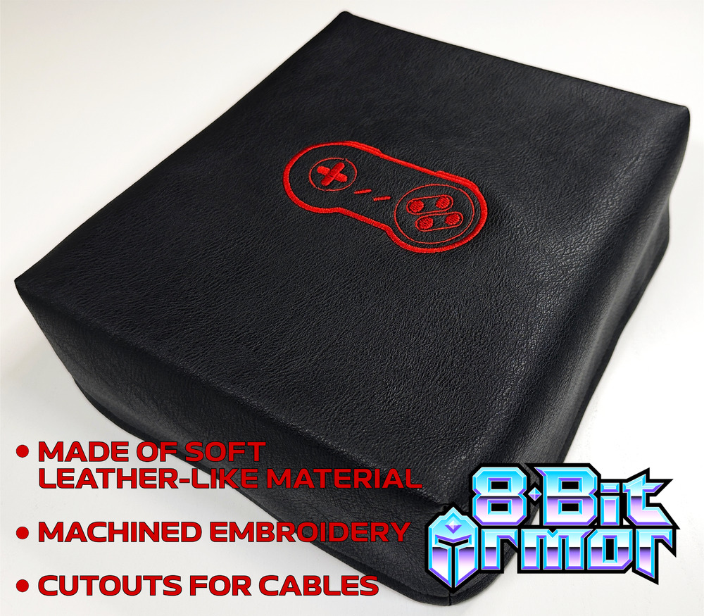 8Bit Armor Super Nintendo SNES Console Faux Leather Dust Cover Protector w/ Logo